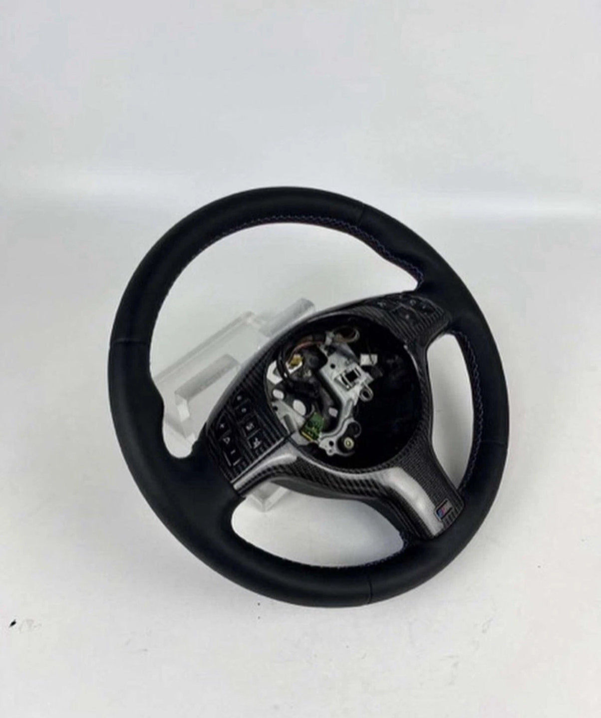 BMW E46 M SPORT LEATHER STEERING WHEEL WITH MULTIFUNCTION, OEM, BRAND NEW