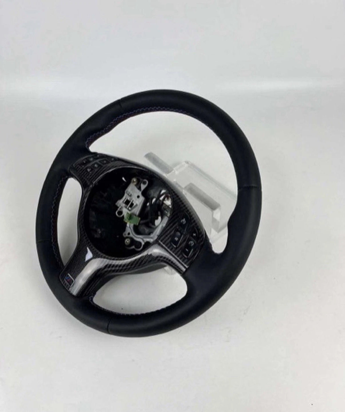 BMW E46 M SPORT LEATHER STEERING WHEEL WITH MULTIFUNCTION, OEM, BRAND NEW