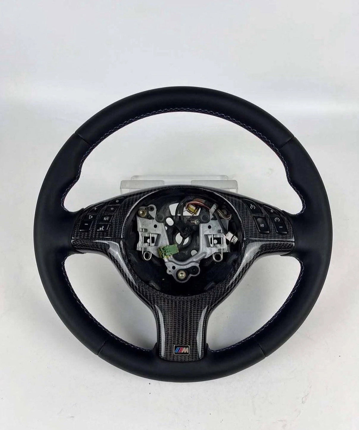 BMW E46 M SPORT LEATHER STEERING WHEEL WITH MULTIFUNCTION, OEM, BRAND NEW